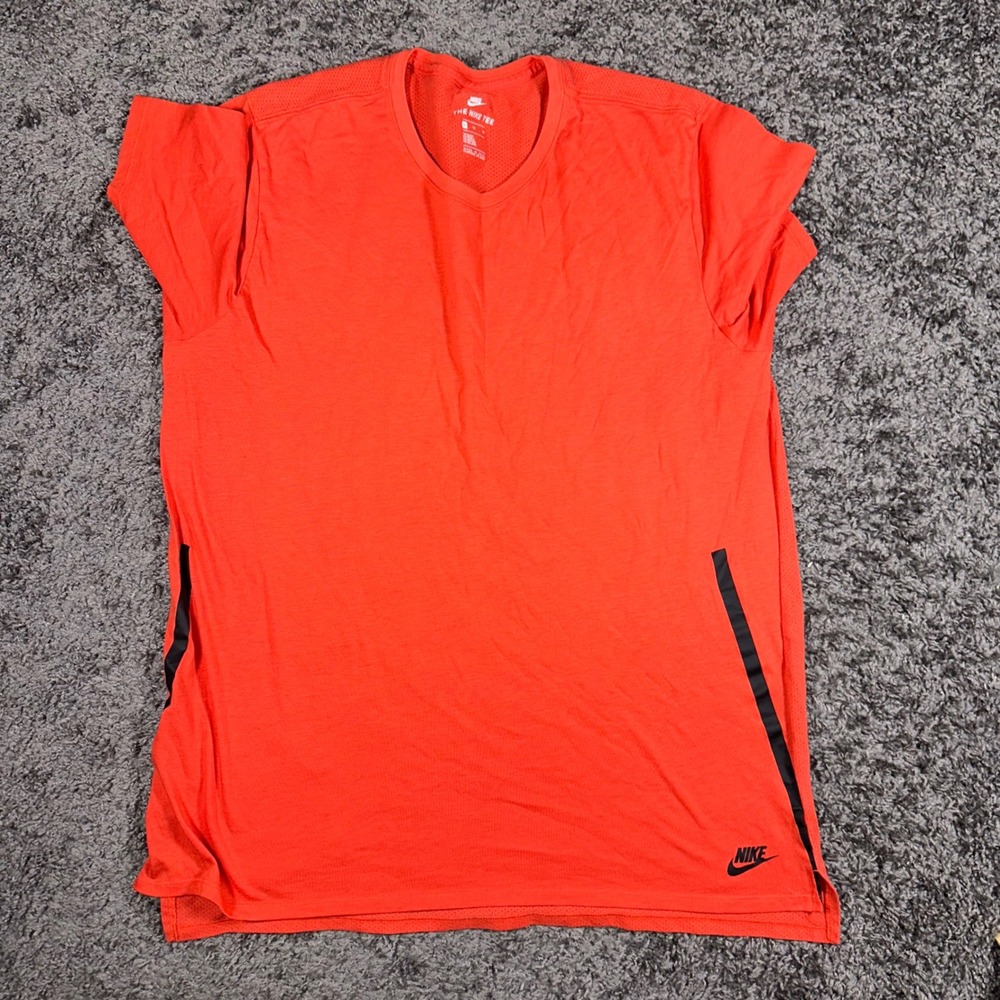 Nike The Nike Tee drop tail bonded mesh Athletic Training Running T-Shirt Top XL - Picture 5 of 11